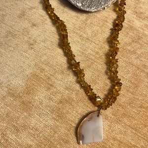 18" ZAD Beaded Necklace. Jasper and Lucite